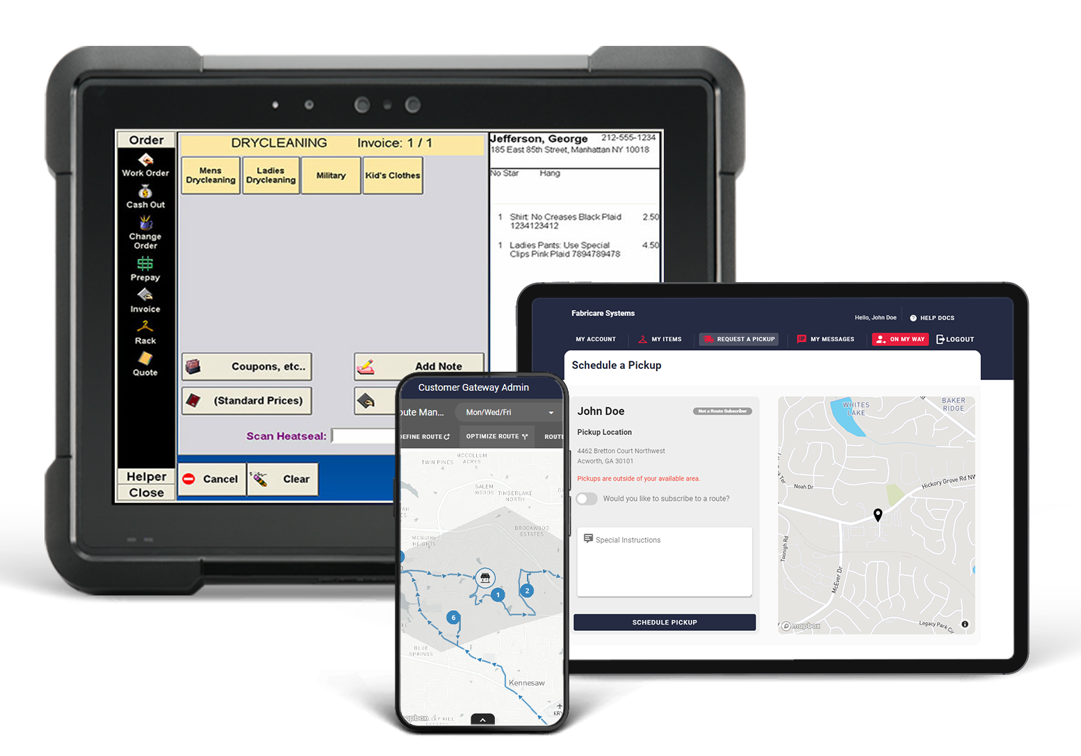 screenshot of Fabricare Manager